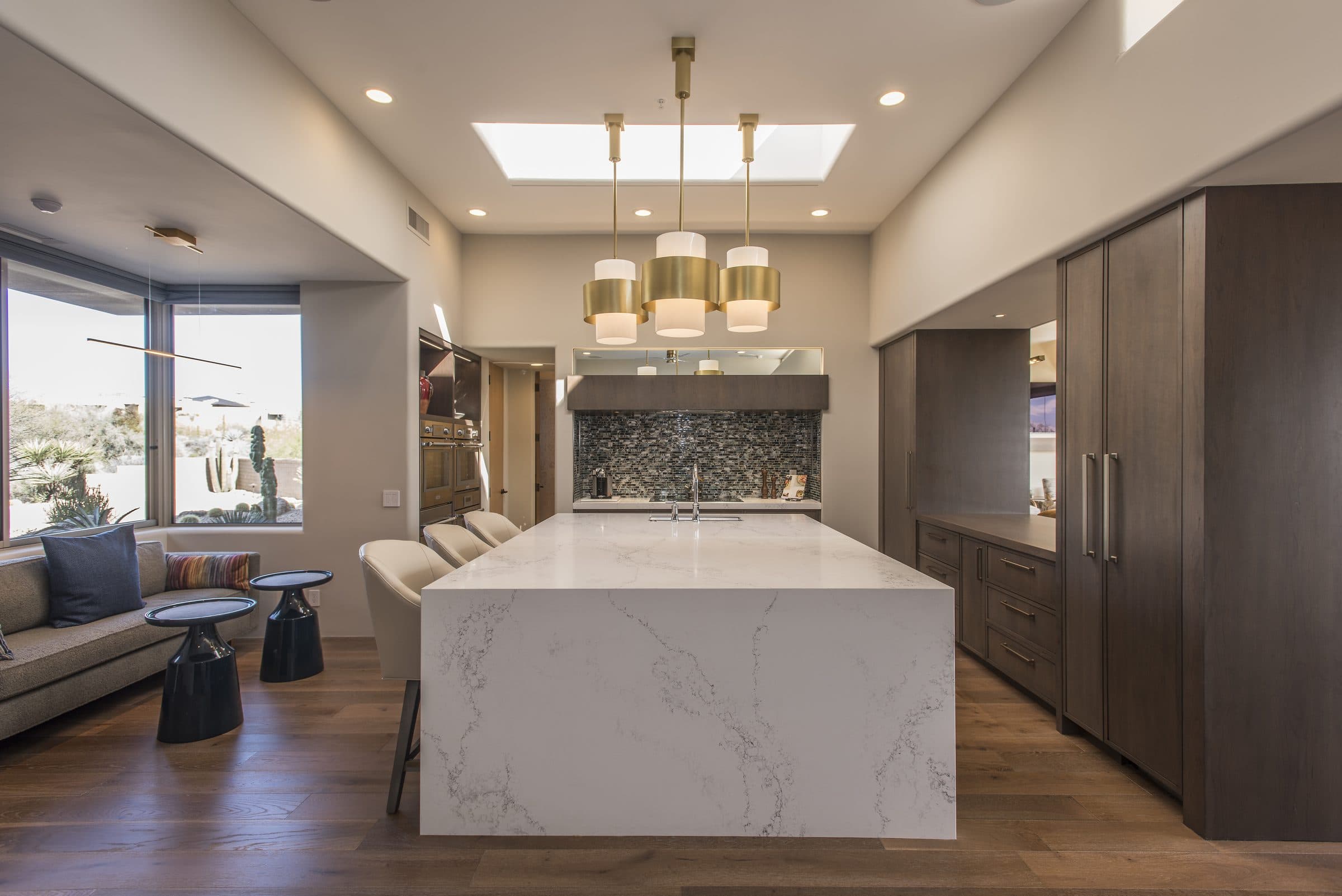 Open kitchen and living space from an Apollo Builders whole-home remodel
